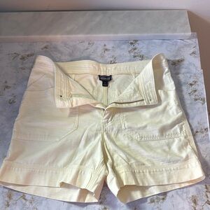 Patagonia Cream High Waist Shorts with Wide Waistband